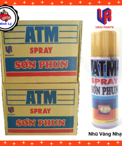 Sơn Phun Nhũ Vàng Nhạt A228 ATM Spray Cao Cấp (400ml/chai)