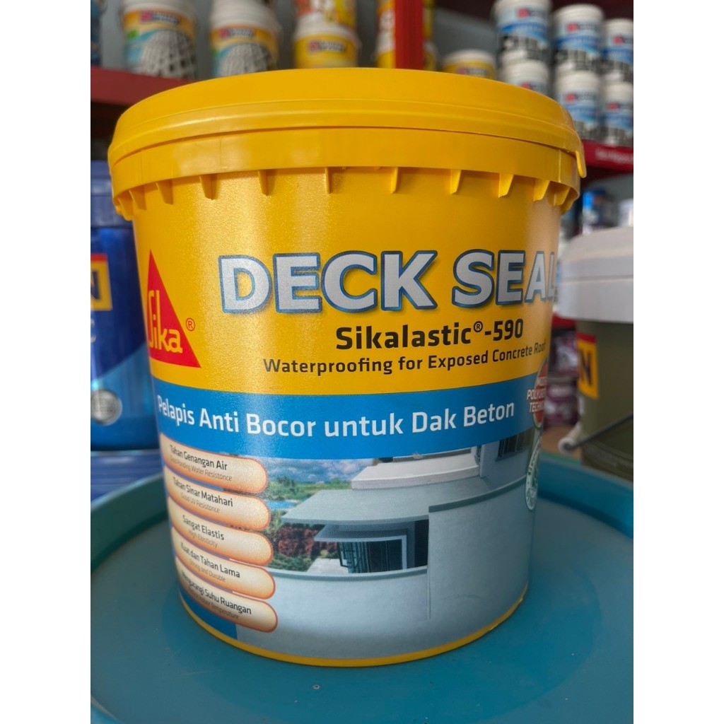 Thùng 4kg Sikalastic 590 Deck Seal Chống Thấm Sân Thượng Không Đục Gạch