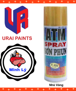 Sơn Phun Màu Nhũ Vàng - Bạc - Đồng - Inox ATM Spray (400ml/chai)