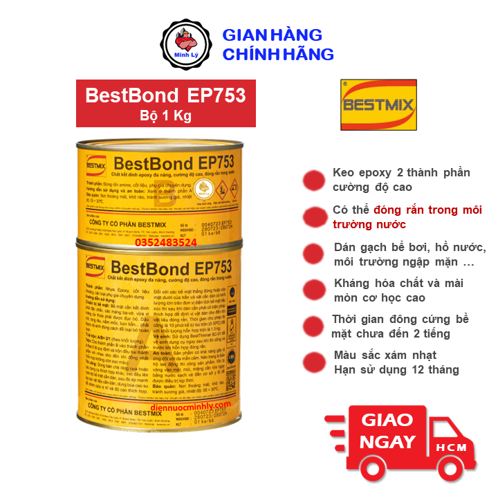 Keo Đa Năng BestBond EP753 Đóng Rắn Trong Nước