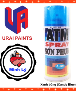 Sơn Phun Màu Xanh Bóng A002 Candy Blue ATM Spray Cao Cấp (400ml/chai)