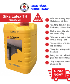 Can 25 Lít Phụ Gia Chống Thấm Sika Latex TH Và Tác Nhân Kết Nối Cho Vữa và Bê Tông