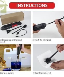 Máy Trộn Keo Nhựa Epoxy Resin Điện Tử Sạc USB Kèm 1 Thanh Khuấy